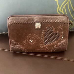 Brighton Brown Leather Women's Wallet with removable strap